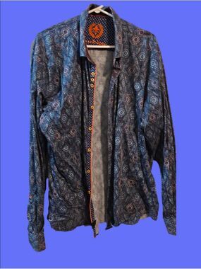 4/$67 Deal! Au Noir Men's Paisley Dress Shirt